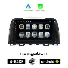 MAZDA 6 (2012-2017) Android οθόνη αυτοκίνητου 4GB + 64GB με GPS WI-FI (ηχοσύστημα αφής 9" ιντσών OEM Android Auto Apple Carplay Youtube Playstore MP3 USB Radio Bluetooth Mirrorlink εργοστασιακή, 4x60W