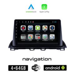 MAZDA 3 (μετά το 2014) Android οθόνη αυτοκίνητου 4GB + 64GB με GPS WI-FI (ηχοσύστημα αφής 9" ιντσών OEM Android Auto Apple Carplay Youtube Playstore MP3 USB Radio Bluetooth Mirrorlink εργοστασιακή, 4x