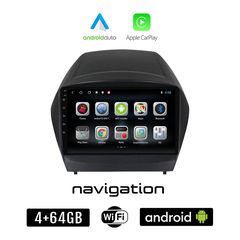 HYUNDAI IX35 2010-2015 Android οθόνη αυτοκίνητου με GPS WI-FI 4GB + 64GB (ηχοσύστημα αφής 9" ιντσών OEM Android Auto Apple Carplay Youtube Playstore MP3 USB Radio Bluetooth Mirrorlink εργοστασιακ