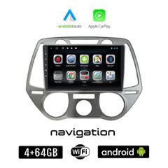 HYUNDAI i20 (2008 - 2013) Android οθόνη αυτοκίνητου 4GB + 64GB με GPS WI-FI (ηχοσύστημα αφής 9" ιντσών OEM Android Auto Apple Carplay Youtube Playstore MP3 USB Radio Bluetooth Mirrorlink εργοστασιακή,