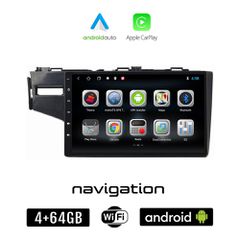 HONDA JAZZ (μετά το 2013) Android οθόνη αυτοκίνητου 4GB + 64GB με GPS WI-FI (ηχοσύστημα αφής 10" ιντσών OEM Android Auto Apple Carplay Youtube Playstore MP3 USB Radio Bluetooth Mirrorlink εργοστασιακή