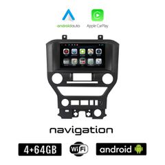 FORD MUSTANG (2015 - 2020) Android οθόνη αυτοκίνητου 4GB + 64GB με GPS WI-FI (ηχοσύστημα αφής 9" ιντσών OEM Android Auto Apple Carplay Youtube Playstore MP3 USB Radio Bluetooth Mirrorlink εργοστασιακή