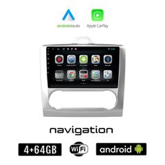 FORD FOCUS (2005 - 2011) *Με αυτόματο κλιματισμό Android οθόνη αυτοκίνητου 4GB + 64GB με GPS WI-FI (ηχοσύστημα αφής 9" ιντσών OEM Android Auto Apple Carplay Youtube Playstore MP3 USB Radio Bluetooth M