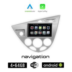 FORD FOCUS (1998-2004) Android οθόνη αυτοκίνητου 4GB + 64GB με GPS WI-FI (ηχοσύστημα αφής 7" ιντσών OEM Android Auto Apple Carplay Youtube Playstore MP3 USB Radio Bluetooth Mirrorlink εργοστασιακ