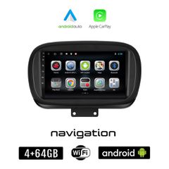FIAT 500X (μετά το 2014) Android οθόνη αυτοκίνητου 4GB + 64GB με GPS WI-FI (ηχοσύστημα αφής 9" ιντσών OEM Android Auto Apple Carplay Youtube Playstore MP3 USB Radio Bluetooth Mirrorlink εργοστασιακή,