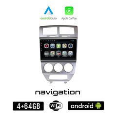 DODGE CALIBER (2006 - 2012) Android οθόνη αυτοκίνητου 4GB + 64GB με GPS WI-FI (ηχοσύστημα αφής 10" ιντσών OEM Android Auto Apple Carplay Youtube Playstore MP3 USB Radio Bluetooth Mirrorlink εργοσ