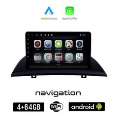 BMW X3 E83 (2003 - 2010) Android οθόνη αυτοκίνητου 4GB + 64GB με GPS WI-FI (ηχοσύστημα αφής 9" ιντσών OEM Android Auto Apple Carplay Youtube Playstore MP3 USB Radio Bluetooth Mirrorlink Χ3 Ε83 εργοστα