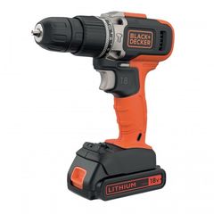 Black and Decker BCD003C1K-QW - Κρουστικό Δραπανοκατσάβιδο 18V 2 Ταχυτήτων (1x1.5Ah)