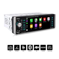 Oθόνη αφής 5" ιντσών αυτοκινήτου με 3 USB (Bluetooth video ανοιχτή ακρόαση 1DIN ραδιόφωνο MP3 MP5 video camera mirrorlink Universal 4x60W multimedia αμάξι radio)