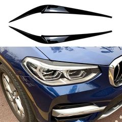 Φρυδάκια Μπροστινών Φαναριών Για Bmw X3 G01 & X4 G02 2018+ Βαμμένα Μάυρο Γυαλιστερό Χρώμα 2 Τεμάχια