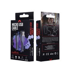 Καλώδιο USB-A σε Micro-USB 1m 3A Μωβ Maxlife MXUC-04
