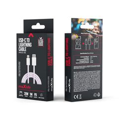 Καλώδιο USB Type-C σε Lightning 20W Μωβ Nylon 1m Maxlife MXUC-06 Braided