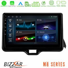 Bizzar M8 Series Toyota Yaris 2020-> 8Core Android12 4+32GB Navigation Multimedia Tablet 9″