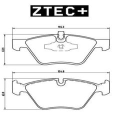 ZTEC+ Σετ τακάκια, δισκόφρενα BMW 1 (E81) - 3 (E90) - 3 (E91) - 3 (E92) - 3 (E93) - 1 (E82) - 1 (E88) - 1 (E87) - JAGUAR X-Type Sedan / Combi (X400)