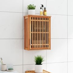 Ντουλάπι Μπάνιου Επιτοίχιο 42x23x60 εκ. από Μασίφ Ξύλο Καρυδιάς 350357