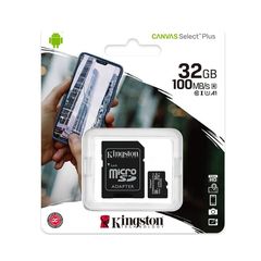 Κάρτα μνήμης MicroSDHC 32GB Kingston Canvas Select Plus Class 10 U1 V10 A1 UHS-I με Adapter