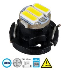 GloboStar® 81008 Λάμπα Αυτοκινήτου T4.2 3rd Gen Can-Bus LED 3 SMD 4014 0.6W 120lm 120° DC 12V IP20 Ψυχρό Λευκό 6000K