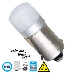 GloboStar® Λάμπα Αυτοκινήτου & Φορτηγού BA9S - T4W 3rd Gen Can-Bus Extreme Truck Series LED 1 SMD 3030 1W 200lm 360° DC 12-24V IP20 Ψυχρό Λευκό 6000K