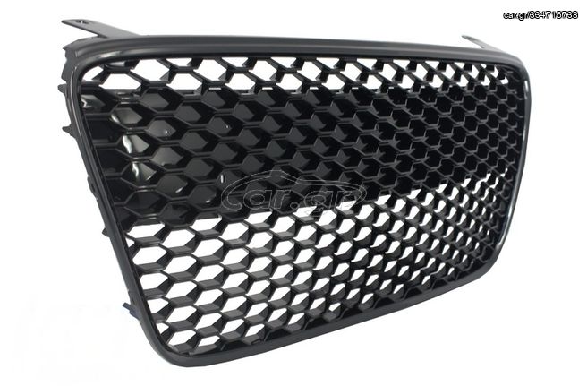 Μπροστινή μάσκα για Audi R8 (2007-2012) Honeycomb Piano Black