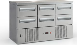 Ψυγείο πάγκος συντήρησης 4-6-8 συρτάρια GN.  ΙΝΟΧ. Διαστάσεις 90-135-180x70x87