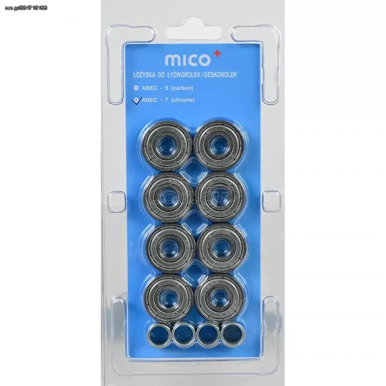 Mico ABEC-7 chrome bearing / 8pcs /