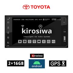 KIROSIWA Toyota 2GB Android οθόνη αυτοκινήτου 7'' ιντσών (GPS Bluetooth Celica RAV4 Hilux Urban Cruiser RAV 4 IQ MR2 Prius WI-FI Youtube Playstore Spotify USB ραδιόφωνο ΟΕΜ εργοστασιακού τύπου 4x60W n