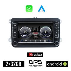 KIROSIWA Volkswagen VW Skoda Seat 2GB Android οθόνη αυτοκίνητου 7" ιντσών με GPS WI-FI Playstore Youtube (2+32GB Bluetooth MP3 USB Golf V 5 6 Polo Passat Octavia Leon Video Android Auto Apple Carplay