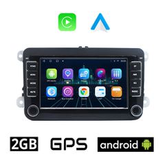 VW SKODA SEAT Android 2+32GB οθόνη αυτοκίνητου με Ελληνικό GPS WI-FI Playstore Youtube (Volkswagen Golf 5 6 Polo Passat Octavia Leon Bluetooth MP3 USB Android Auto Apple Carplay Video 2GB RAM 32GB ROM
