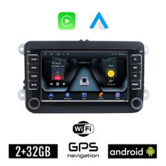 BOOMA VW SKODA SEAT Android 2+32GB οθόνη αυτοκίνητου με Ελληνικό GPS WI-FI Playstore Youtube (Volkswagen Golf 5 6 Polo Passat Octavia Leon Bluetooth MP3 USB Android Auto Apple Carplay Video Radio ΟΕΜ