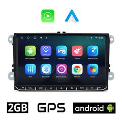 VW SKODA SEAT 2+32GB Android οθόνη 9" με GPS WI-FI Playstore Youtube (Volkswagen Golf 5 6 Polo Passat Octavia 5 Leon MP3 USB Video 2GB RAM 32GB ROM Radio Android Auto Apple Carplay ΟΕΜ Bluetooth