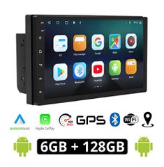 Android 6GB 2-DIN οθόνη αυτοκινήτου 7" ιντσών με GPS οκταπύρηνη (Android Auto Apple Carplay DSP equalizer WI-FI 2DIN Playstore DSP 6+128GB ηχοσύστημα αυτοκίνητου MP3 MP5 Video USB Ραδιόφωνο Bluetooth