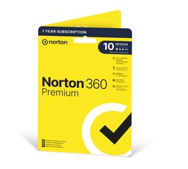 NORTON - 360 Premium Antivirus Software - 10 Devices 1 Year - Computers