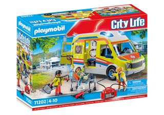 Playmobil - Ambulance with light and sound (71202) - Toys