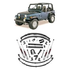 Jeep Wrangler (YJ) 1986-1996 Κιτ Ανάρτησης 4″ (Rough Country)