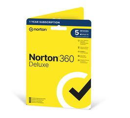 NORTON - 360 Deluxe Antivirus Software - 5 Devices 1 Year - Computers