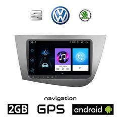 SEAT LEON (2005-2011) Android 9" ιντσών οθόνη αυτοκίνητου 2GB με GPS WI-FI (ηχοσύστημα αφής OEM Android Auto Apple Carplay Youtube Playstore MP3 USB Radio Bluetooth Mirrorlink εργοστασιακή, 4x60W