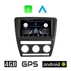 SKODA OCTAVIA 5 (2005-2012) Android οθόνη αυτοκίνητου 4GB με GPS WI-FI (ηχοσύστημα αφής 9" ιντσών Apple Carplay Android Auto OEM Youtube Playstore MP3 USB Radio Bluetooth Mirrorlink εργοστασιακή,