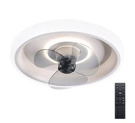 POWERTECH ανεμιστήρας οροφής HLL-0107 με LED φως, 80W, Φ50x12cm, λευκός