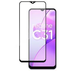Full Glue Tempered Glass 5D for Realme C31 Black frame