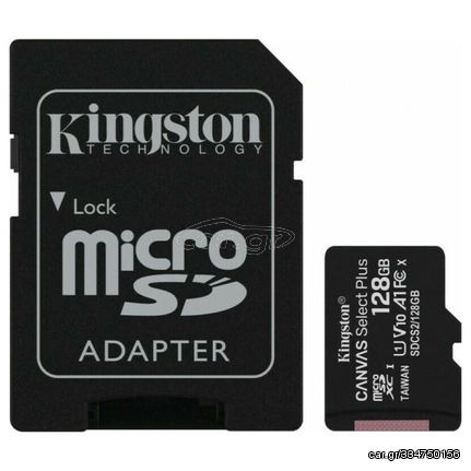 Kingston Canvas Select Plus microSDXC 128GB Class 10 U1 V10 A1 UHS-I