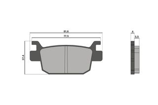 ΤΑΚΑΚΙΑ ΠΙΣΩ ΦΡΕΝΩΝ HONDA FORZA 125/250/300  ADV 150/350 SH 125/150/300 6215016BB| MALOSSI