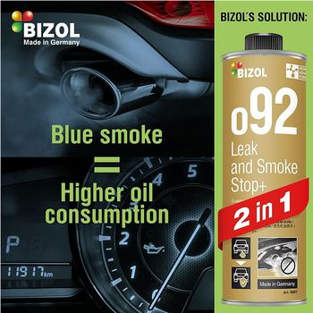 BIZOL Leak and Smoke Stop+ Μείωση Κατανάλωσης Λαδιού και μπλέ καπνού - MADE IN GERMANY - Για Περισσότερα Μπείτε Steel Seal Hellas