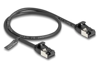 DELOCK καλώδιο U/FTP CAT 8.1 80182, 40Gbps, 30 AWG, 0.50m, μαύρο