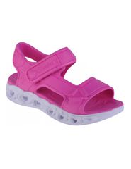 Skechers Παιδικά Πέδιλα Heart με Σκρατς & Φωτάκια Φούξια 308045L-PNK