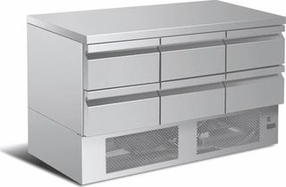 Ψυγείο Ψαριέρες με 6 Συρταριέρα ψαριών με μηχανή Διαστάσεις: 141x70x110