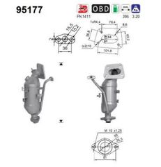 ΚΑΤΑΛΥΤΗΣ TOYOTA AYGO/YARIS 1.0cc 2010- KARALOIZOS exhaust