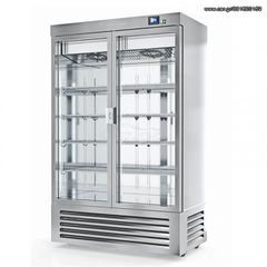 Ψυγείο Θάλαμος Κατάψυξη Με 2 Πόρτες Γυάλινες Διαστάσεις 117 x 81 x 215