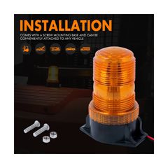 GloboStar® 85195 PRO Series Φάρος Ασφαλείας για Περονοφόρα - Κλαρκ - Αυτοκίνητα & Φορτηγά STROBE LED SMD 5730 40W DC 10-110V Αδιάβροχος IP65 Πορτοκαλί-thumb-9