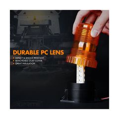 GloboStar® 85195 PRO Series Φάρος Ασφαλείας για Περονοφόρα - Κλαρκ - Αυτοκίνητα & Φορτηγά STROBE LED SMD 5730 40W DC 10-110V Αδιάβροχος IP65 Πορτοκαλί-thumb-7