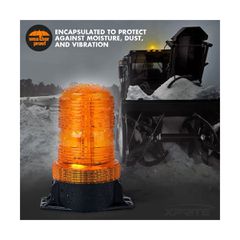 GloboStar® 85195 PRO Series Φάρος Ασφαλείας για Περονοφόρα - Κλαρκ - Αυτοκίνητα & Φορτηγά STROBE LED SMD 5730 40W DC 10-110V Αδιάβροχος IP65 Πορτοκαλί-thumb-8